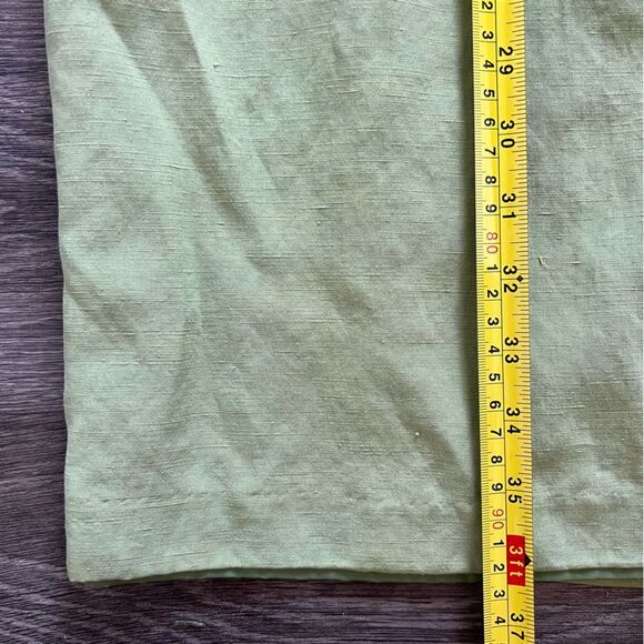 Tess Silk Linen Blend Green Sleeveless Knee Length Lined Dress Women's size 8 - Picture 8 of 8